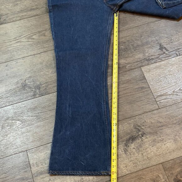 Vintage 70s/80s Levi's Orange Tab Blue Flare Jeans - Men's Size 40 x 34 - Picture 11 of 12